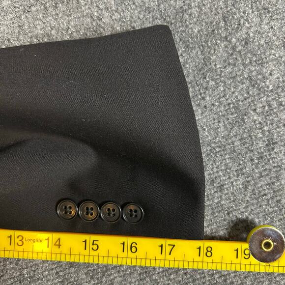 Jos A Bank Slim Fit 100% Wool Blazer Sport Coat Black 42 Regular - Picture 9 of 9